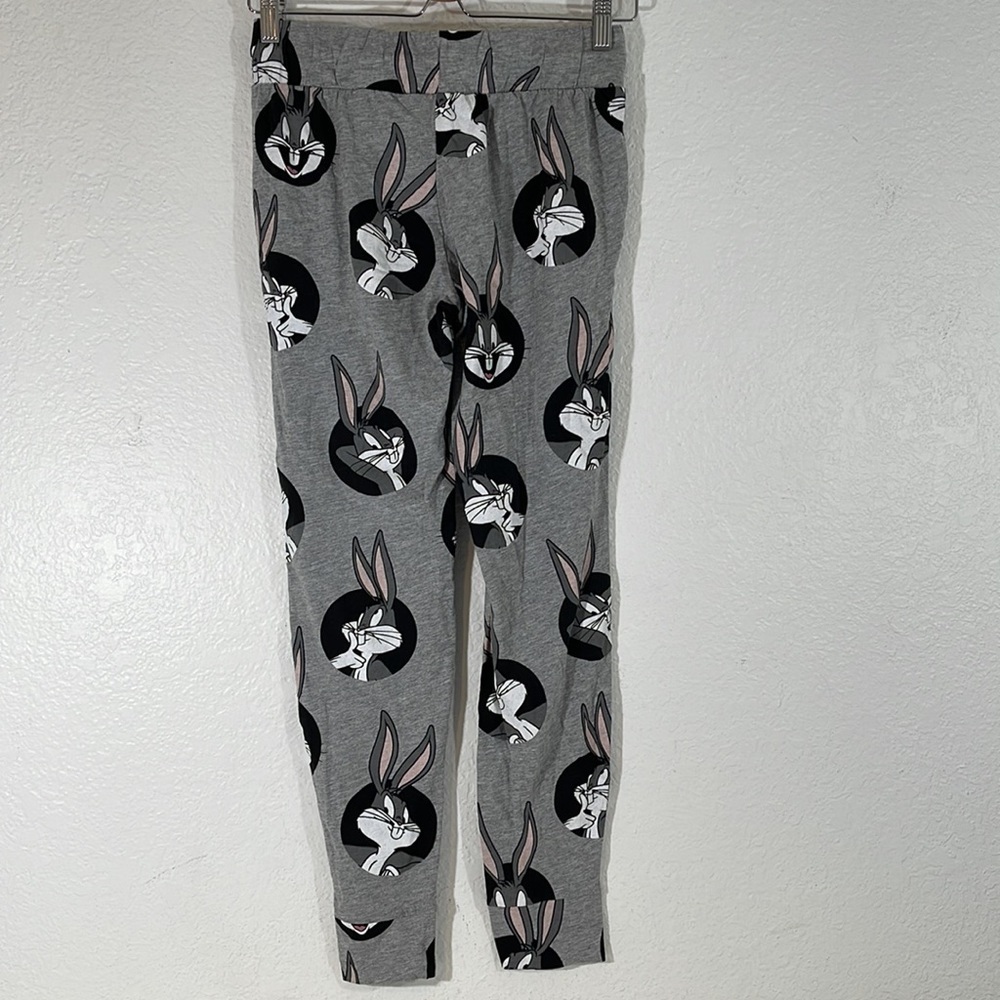 H&M DIVIDED Bugs Bunny Patterned Jersey Joggers With Pockets Size XS - Picture 5 of 10